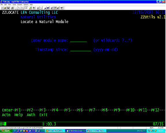 ZZLOCATE locate a Natural module