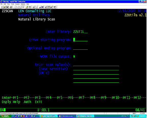 ZZSCAN scan a Natural library