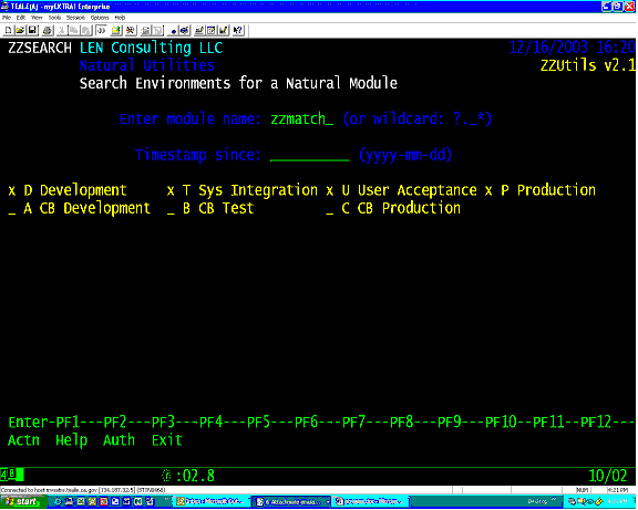 ZZSEARCH search multiple FUSERs - sample 1